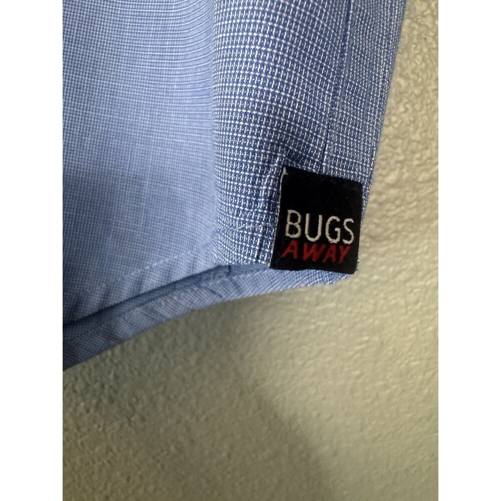 ExOfficio Insect Shield Fishing Hiking Shirt Men’s Large Blue Vented Travel - Picture 10 of 15